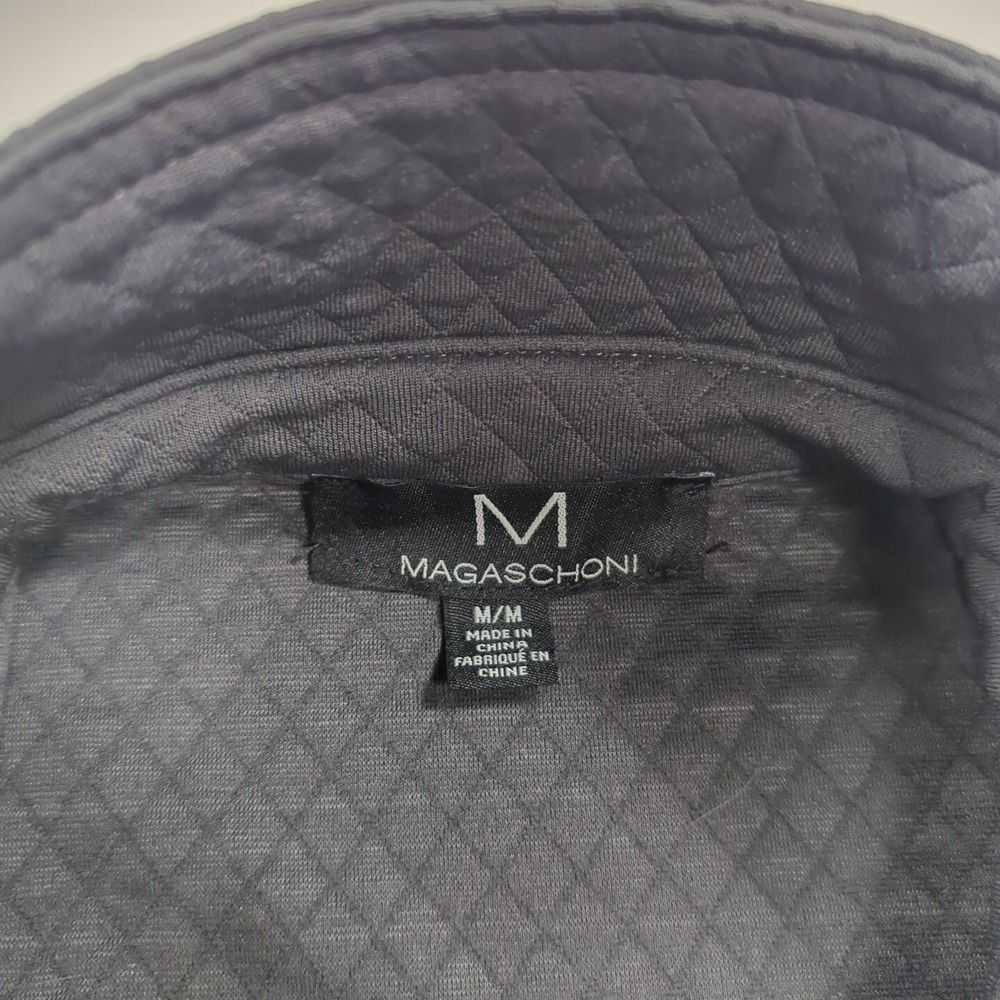 Magaschoni Button knit Stretch Blazer Womens Medium Jacket Dark‎ Gray 2 Pocket - Picture 2 of 7